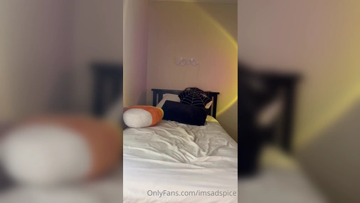 ImSadSpice Kinky Play In Costume With Long Tail Buttplug