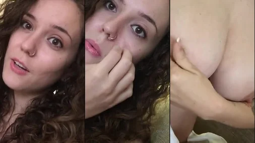 Brunette Laura Marie Sødt ansigt og store bryster i nærbillede