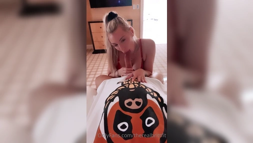 Therealbrittfit Sucking And Fucking with Dripping Creampie