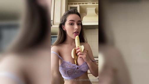 Erika Best - Blowjob on Dildo And Playing with Big Tits