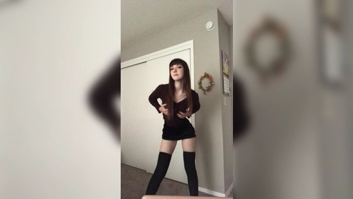 EmiiGotchi - Cute Girl Stripteasing And Showing Tits