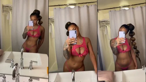 Brinda Spencer Sexy Dessous – Posen im Badezimmer