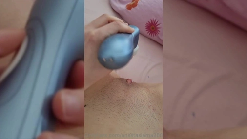 German Slut Anastasia Martorana Masturbating Tight Shaved Pussy