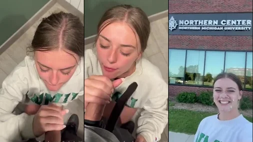 Babykaitt – Avsugning och cumwalking med stor ansiktsutlösning på offentlig plats