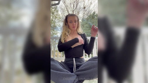 Babykaitt - Smoking And Flashing Small Titties