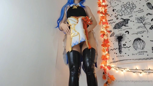 SkyexSummers Cosplay Pussy Fuck With Dildo