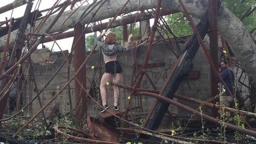 Abigale Mandler Post Apoclyptic Outdoor Photoshoot