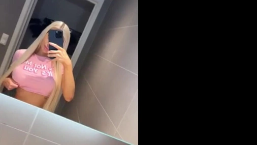 Norwegian Babe Iselin Michelsen Flashing Her Big Sexy Tits In Mirror