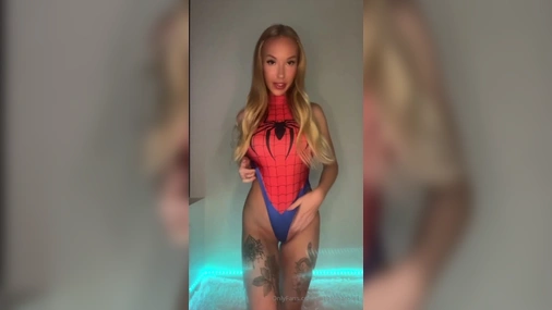 Danish Babe BarbellBarbie Spiderman Pussy Tease