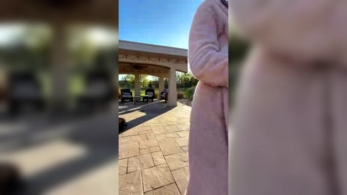 Christina Khalil - Outdoor Titty Play on Livestream