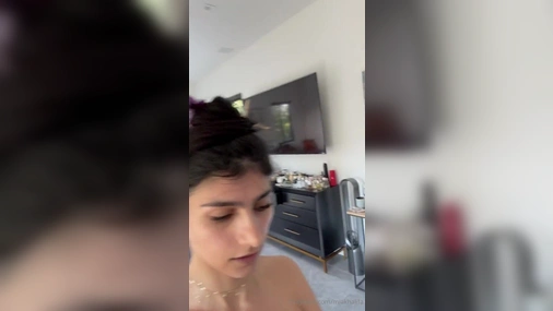 Mia Khalifa Teasing In Hot Sexy White Dress