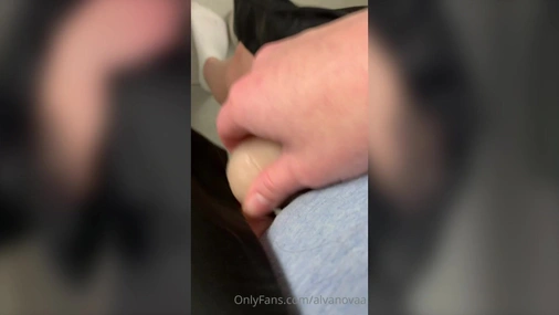 Swedish Alvanovaa using dildo in public