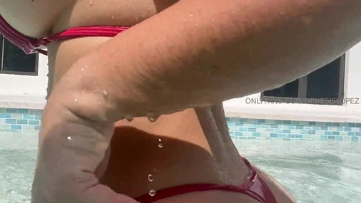 Genesis Lopez - Big Titty Slut Fucks in Pool