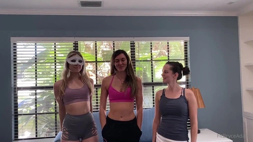 Bryce Adams - Lesbian Threesome With Strap On Fucking
