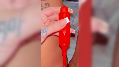 Linnejha plays with small vibrator