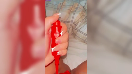 Linnejha plays with small vibrator