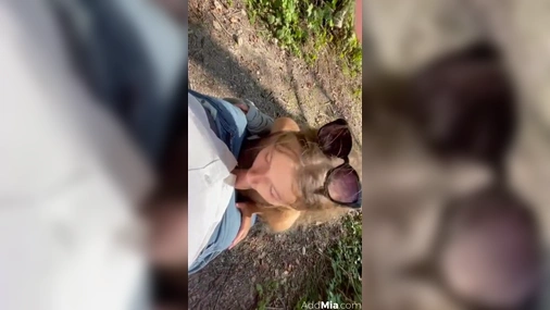 Mia Melano Outdoor Blowjob And Cumshot On Big Tits