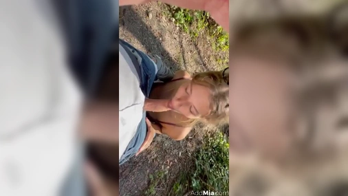 Mia Melano Outdoor Blowjob And Cumshot On Big Tits