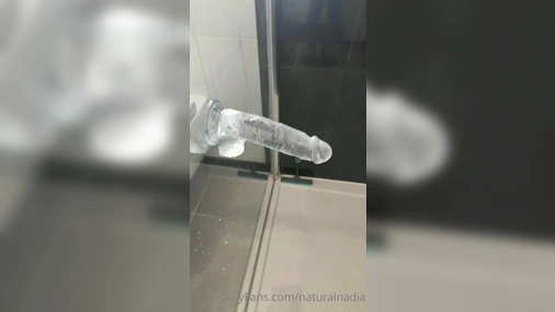Swedish Naturalnadia dildo in shower