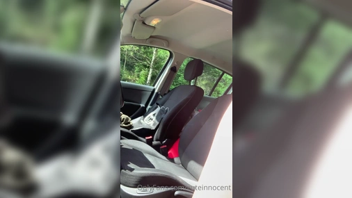 Swedish Cuteinnocent masturbation in car
