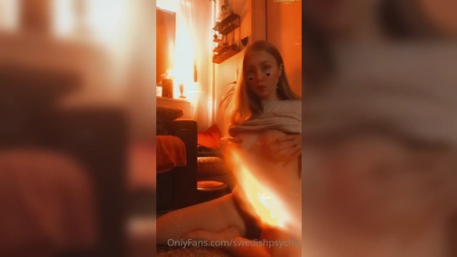 SwedishPsycho Playing With Her Big Tits And Pussy