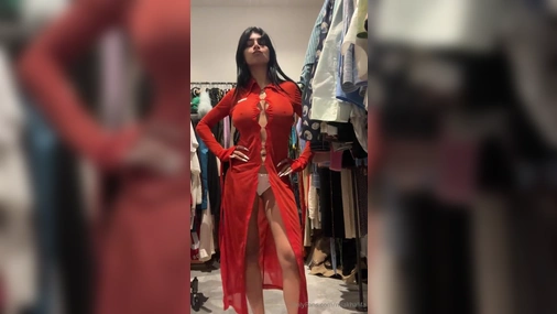 Mia Khalifa - Trying On Sexy Dresses On Livestream