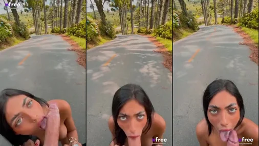 Brenda Trindade – Blowjob im Freien mit Gesichtsbesamung