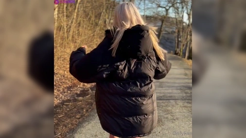 Muscular Norwegian Teasing Outdoors