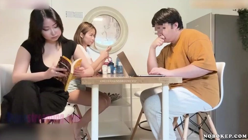 Imyujia - Nerdy Virgin Guy Gets Surprised By 2 Asians