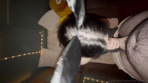Cherrycatxo - Slutty Bunny Girl Giving Hot Blowjob