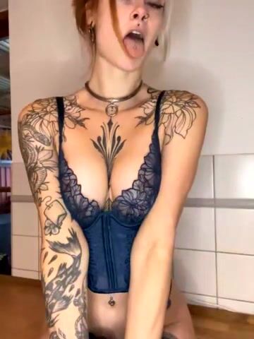 Sally Dinosaur Playing With Sex Toys In Sexy Lingerie