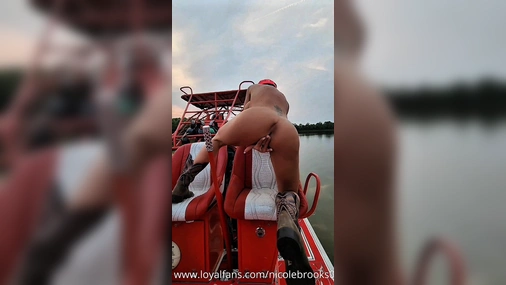 Nicole Brooks Big Tits MILF Creampied On Airboat