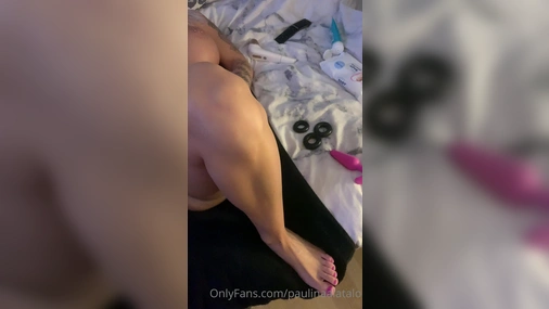 Swedish Paulina Alatalo masturbating with dildo
