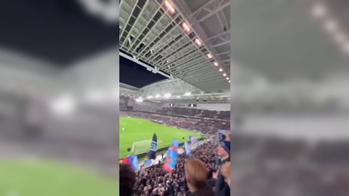 Swedish Babe DIFTjejen Flashing  Her Big Tits In Public In The Audience At Football Stadium