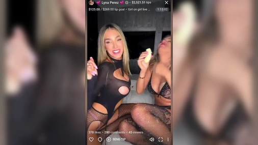 Lyna Perez Banana Blowjob on Livestream