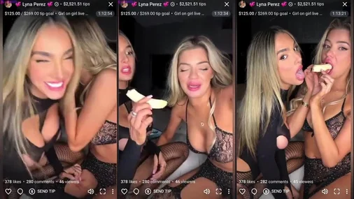 Lyna Perez Bananen-Blowjob im Livestream