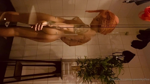 Norwegian Babe with Dreadlocks Nude in shower