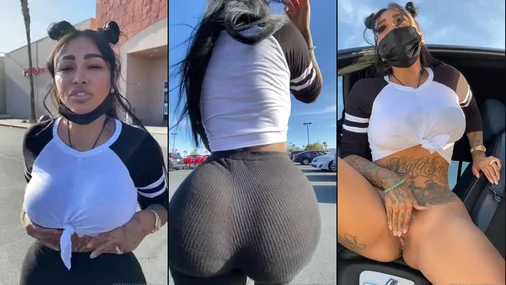 Brittanya Razavi Blotter sig offentligt og onanerer på en parkeringsplads