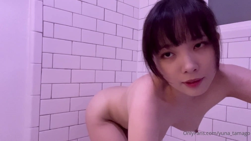 Yuna Tamago Zz Plays With Sex Toy In The Bathroom