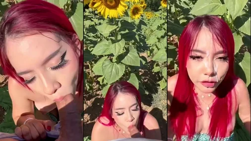 lovingeli1 Blowjob udendørs med ansigtssprøjt POV
