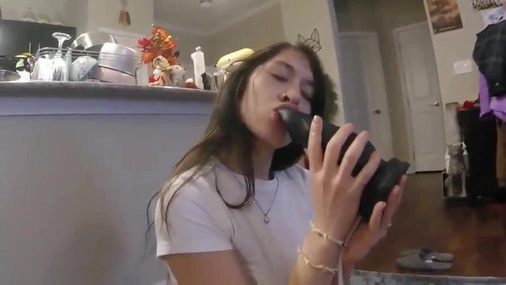 SexyFlowerWater Messy Play With Big Dildo