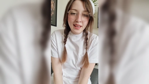 Arya Rose - German Nurse Stripping And Fucking Favorite Dildo