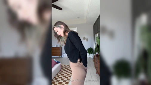 Natalie Roush Trying On Tight Dress