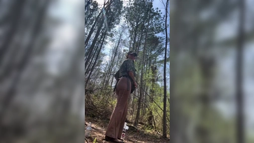 Paige Bauer Perfect Tits Hunter Splitting Her Pussy In The Woods
