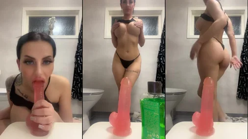 Swedish Natasha Teasing And Playing With Dildo