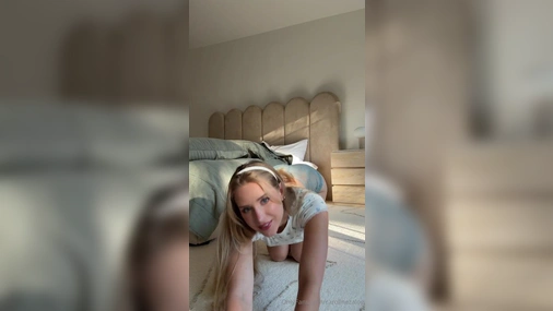 Caroline Zalog - See Through Panties on Livestream