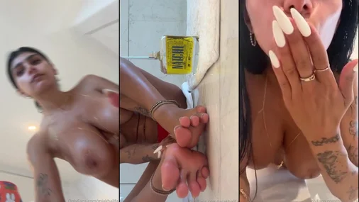 Mia Khalifa Nackt unter der Dusche – Livestream