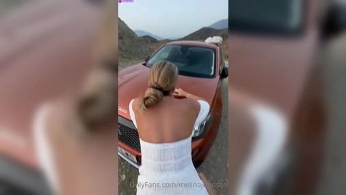 Norwegian Babe Melina Johnsen - Hot Public Fuck By The Car
