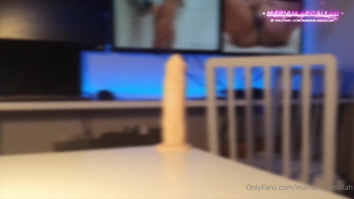 Swedish Mariam Abdallah riding her dildo