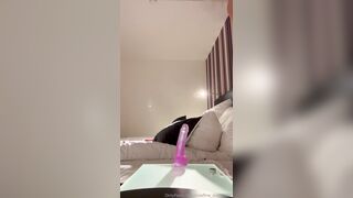 Swedish Josefine Svensson riding her pink dildo